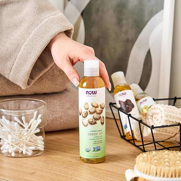 NOW Foods Solutions, Organic Castor Oil, 100% Pure Versatile Skin Care, Multi-Purpose Skin Softener, 8-Ounce - Image 6
