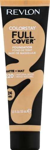 Revlon ColorStay Full Cover Longwear Matte Foundation, Heat & Sweat Resistant Lightweight Face Makeup, 220 Natural Beige, 1.0 fl oz - Image 2