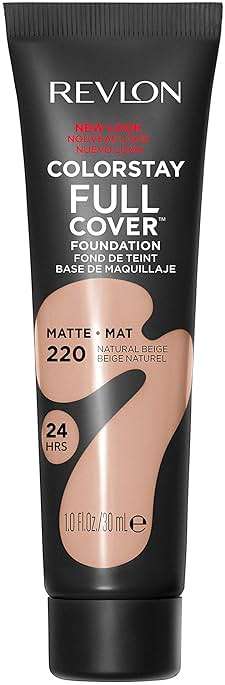 Revlon ColorStay Full Cover Longwear Matte Foundation, Heat & Sweat Resistant Lightweight Face Makeup, 220 Natural Beige, 1.0 fl oz - Image 11