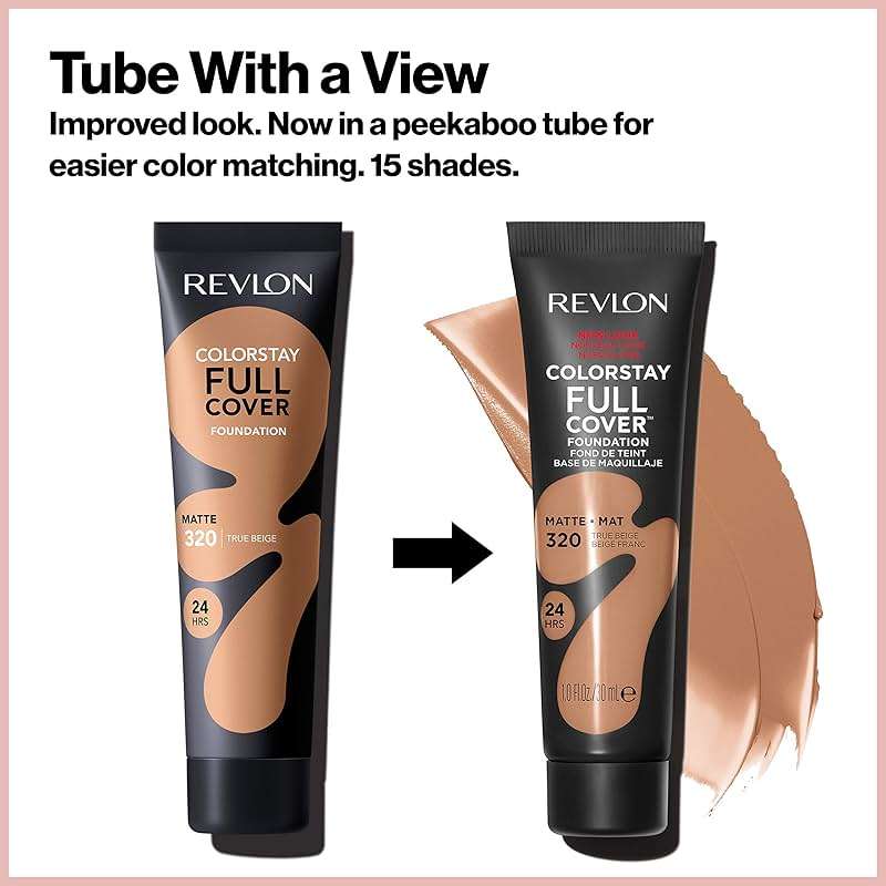 Revlon ColorStay Full Cover Longwear Matte Foundation, Heat & Sweat Resistant Lightweight Face Makeup, 220 Natural Beige, 1.0 fl oz - Image 8