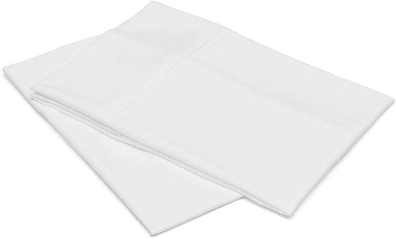 Amazon Basics Lightweight Super Soft Easy Care Microfiber Pillowcases, Standard size, 30" L x 20" W, Set of 2, Bright White, Pillows Not Included - Image 2