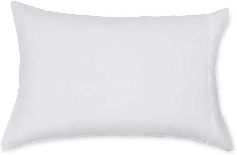Amazon Basics Lightweight Super Soft Easy Care Microfiber Pillowcases, Standard size, 30" L x 20" W, Set of 2, Bright White, Pillows Not Included - Image 4