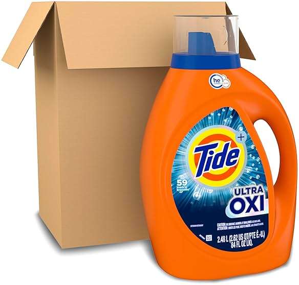 Tide Ultra Oxi Boost Liquid Laundry Detergent, 84 fl oz, 59 Loads, Advanced Stain Remover, Laundry Detergent Liquid with Extra Oxi Power - Image 6