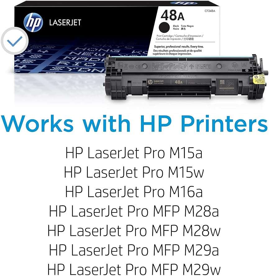 HP 48A Black Toner Cartridge | Works LaserJet Pro M15, M16 Series, LaserJet Pro MFP M28, M29 Series | CF248A - Image 2