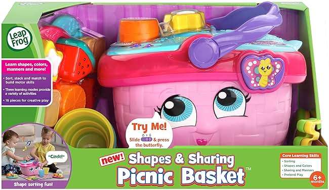 LeapFrog Shapes and Sharing Picnic Basket, Pink - Image 6