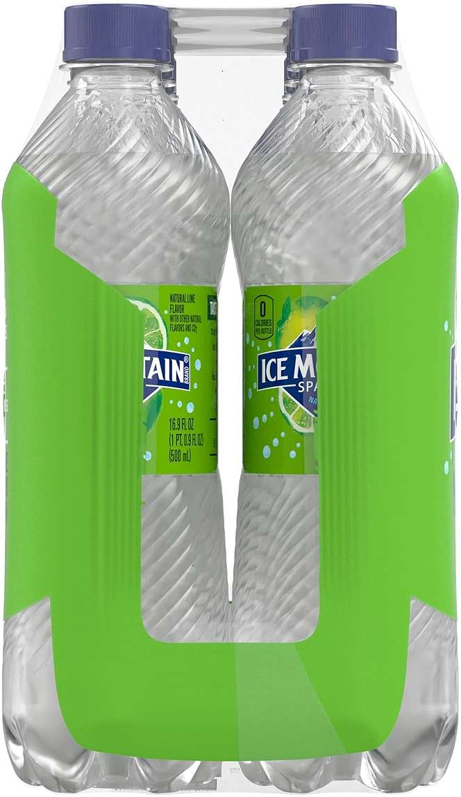 Ice Mountain Sparkling Water, Zesty Lime, 16.9 oz. Bottles (8 Pack) - Image 5