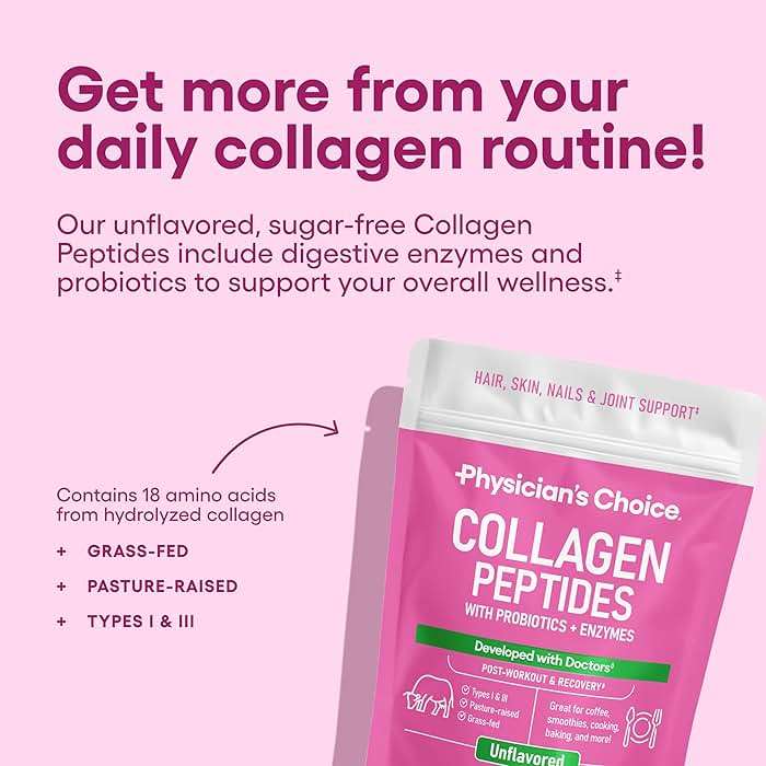 Physician's CHOICE Collagen Peptides - Hydrolyzed Protein Powder for Hair, Skin, Joints - Grass Fed, Non-GMO - Image 2
