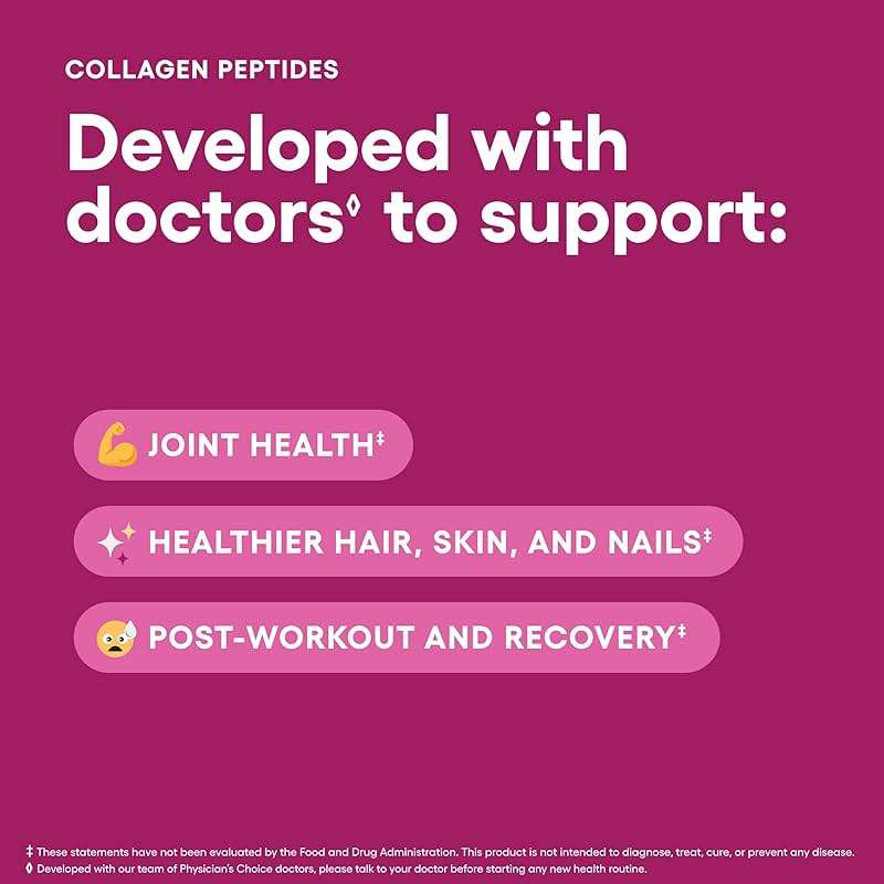 Physician's CHOICE Collagen Peptides - Hydrolyzed Protein Powder for Hair, Skin, Joints - Grass Fed, Non-GMO - Image 3