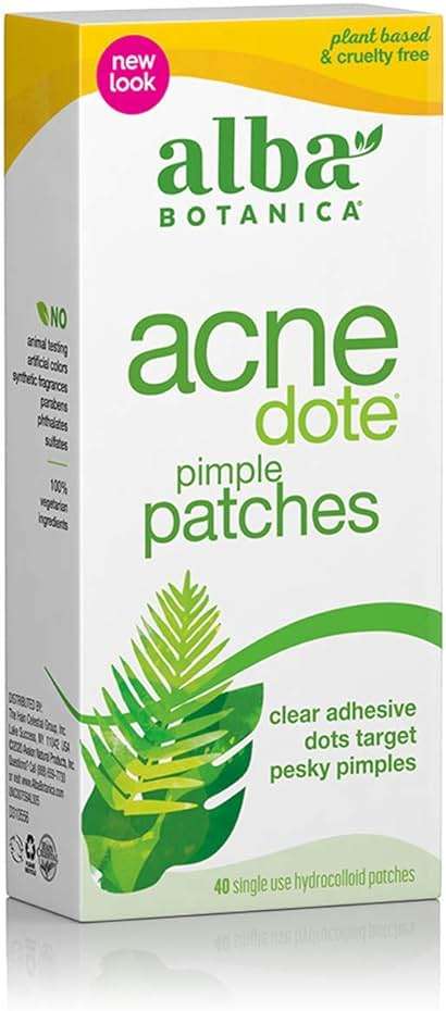 Alba Botanica Acnedote Pimple Patches for Face - Pimple, Spot Patches - Hydrocolloid Skincare Patches - 40 Count - Image 1
