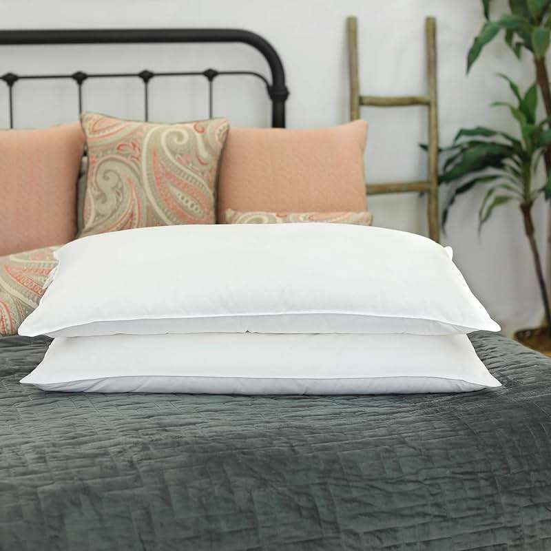 Pair of Silk-Filled Pillows. King Size (36" x 20"). Luxury Top Grade Mulberry Silk. Very Hygienic and Comfortable Luxury Bedding. Oeko-TEX® Certification - Image 1