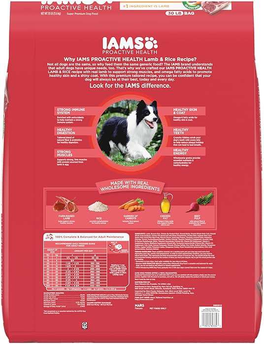 IAMS Proactive Health Dry Dog Food, Adult Dog Food Dry Recipe, Lamb & Rice, 30 lb. Bag - Image 2