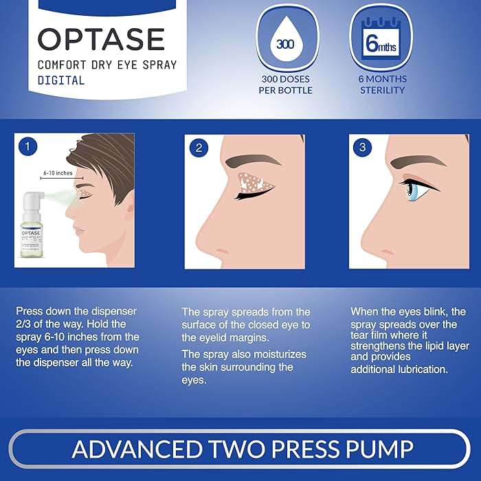 Optase Comfort Dry Eye Spray - Preservative Free Artificial Tears Drops Alternative - Dry Eye Drops in a Convenient Spray - Multi-Use Bottle, Contact Lens Safe - .58 fl oz - Image 3