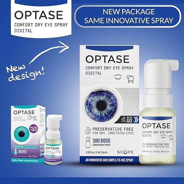 Optase Comfort Dry Eye Spray - Preservative Free Artificial Tears Drops Alternative - Dry Eye Drops in a Convenient Spray - Multi-Use Bottle, Contact Lens Safe - .58 fl oz - Image 5