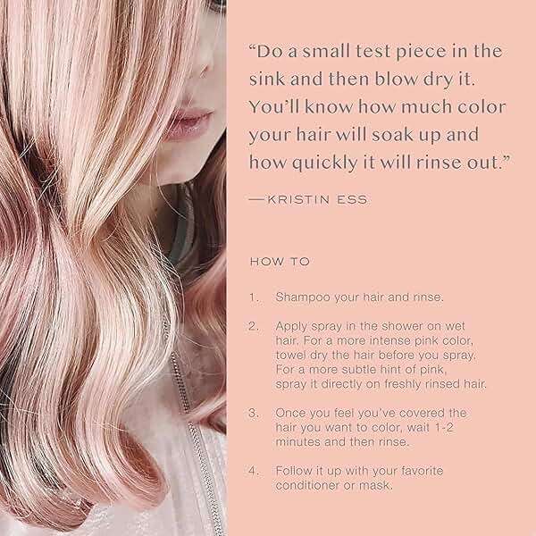 Kristin Ess Rose Gold Temporary Tint Spray, 7 Ounce - Image 2