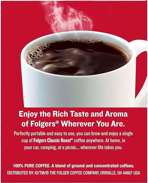 Folgers Classic Roast Coffee Singles, 19 ct - Image 4