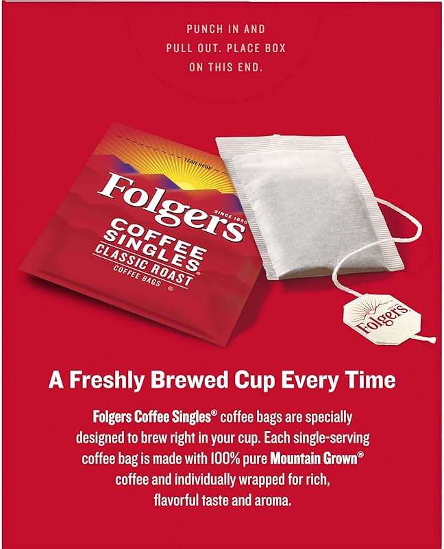 Folgers Classic Roast Coffee Singles, 19 ct - Image 5