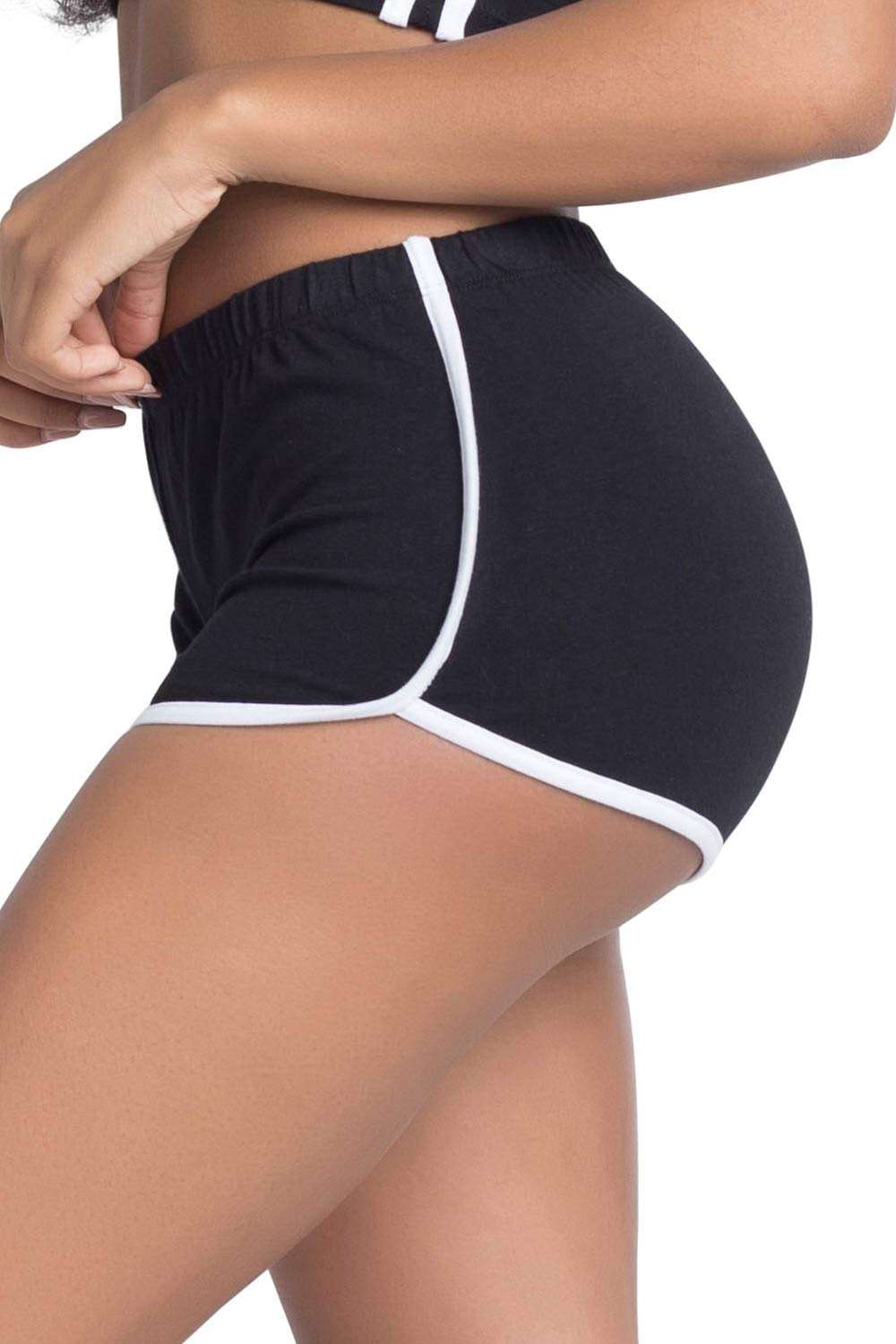 Women’s Cotton Dolphin Shorts, Soft Stretch Pull-On Lounge Shorts with Elastic Waistband for Yoga & Casual Wear - Image 1