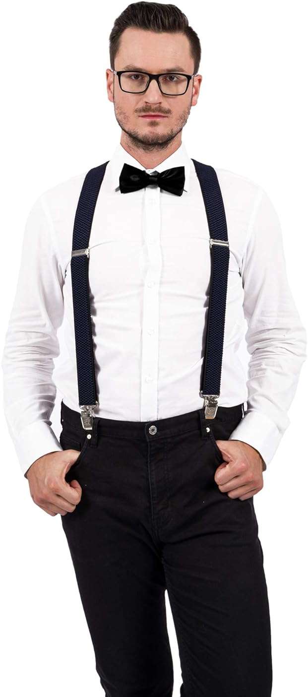 Decalen Mens Suspenders Very Strong Clips Heavy Duty Braces Big and Tall X Style - Image 6