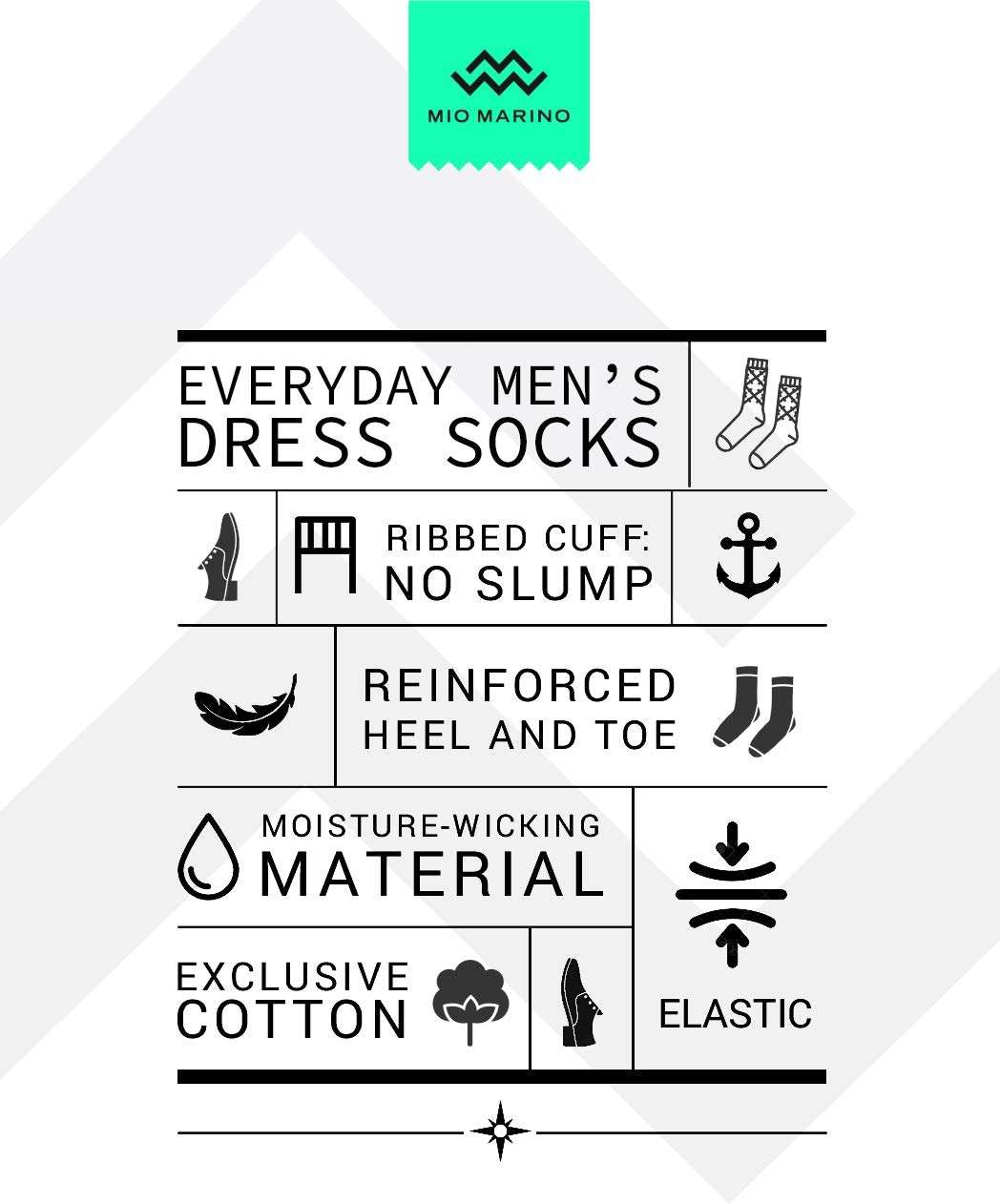Mio Marino Mens Low Cut Ankle Socks - Premium Moisture Control - Cotton Cushioned with Arch Support - Image 2