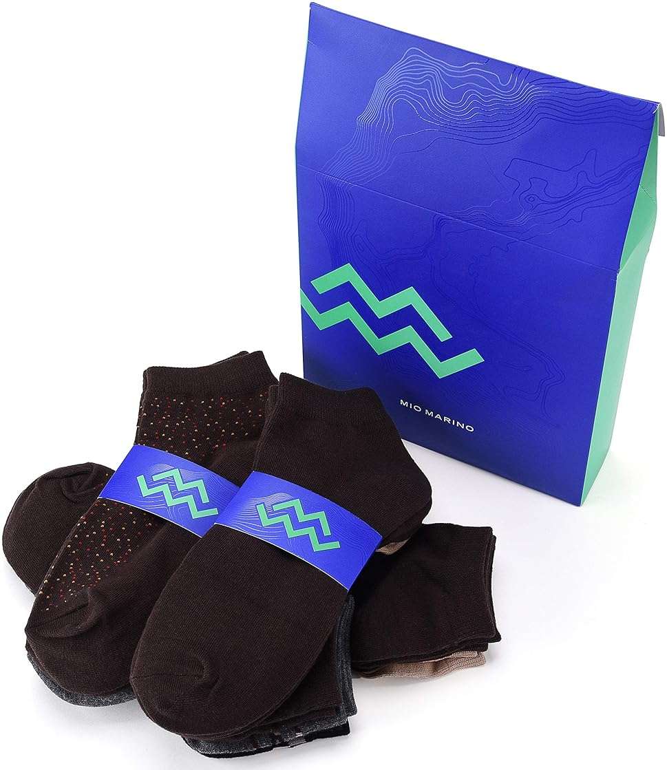 Mio Marino Mens Low Cut Ankle Socks - Premium Moisture Control - Cotton Cushioned with Arch Support - Image 6