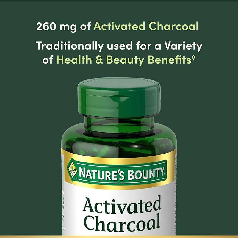 Nature's Bounty Activated Charcoal 260 mg, 100 Capsules, Dietary Supplement to Support a Healthy Lifestyle - Image 3