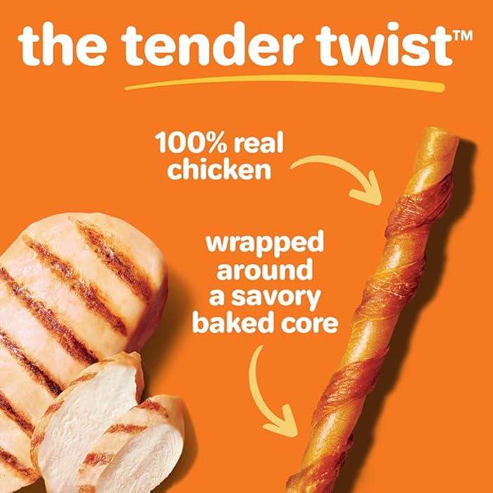 Hartz Oinkies Tender Twists Rawhide‑Free Dog Chews with Real Chicken Breast, Highly Digestible, Long‑Lasting Treats, 18 Count - Image 5