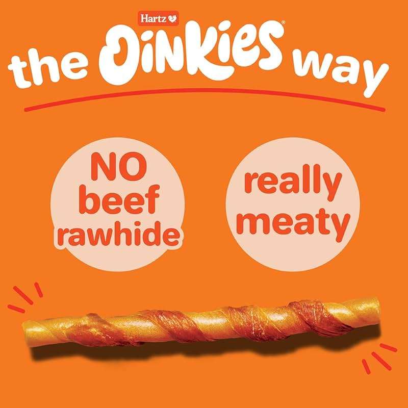 Hartz Oinkies Tender Twists Rawhide‑Free Dog Chews with Real Chicken Breast, Highly Digestible, Long‑Lasting Treats, 18 Count - Image 6