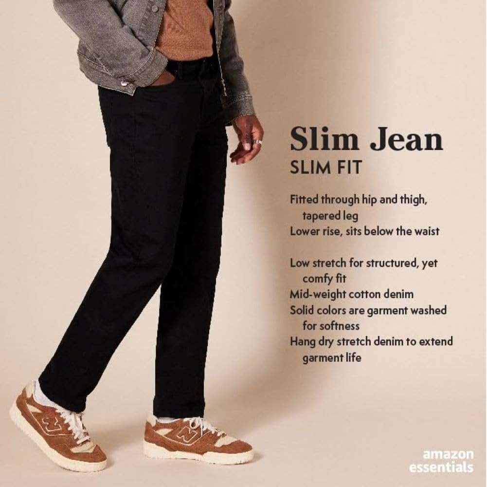 Amazon Essentials Men's Slim-Fit Jeans - Discontinued Colors - Image 2