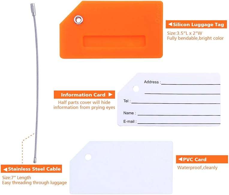 Silicone Luggage Tag with Name ID Card Perfect to Quickly Spot Luggage Suitcase - Image 2