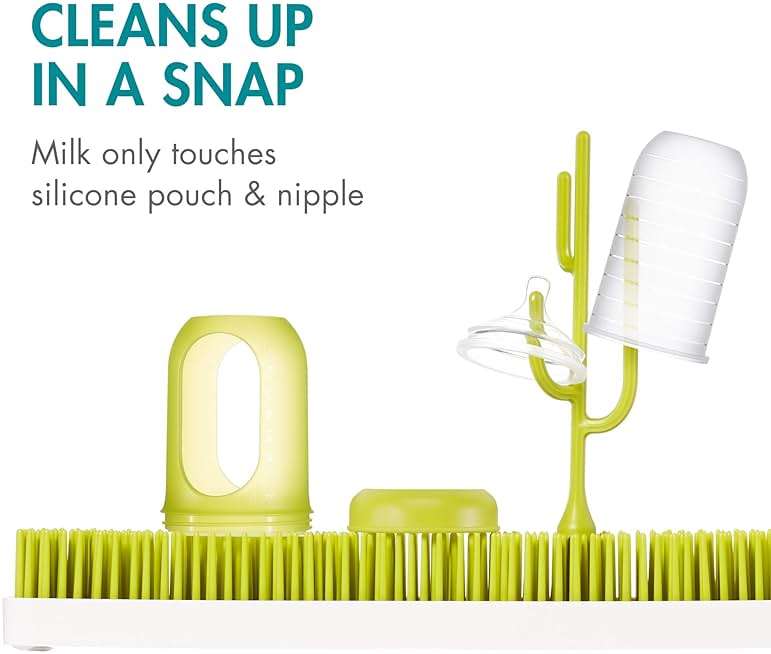 Boon Nursh Reusable Replacement Pouch with Collapsible Silicone Pouch Design - Everyday Baby Essentials - Stage 2 Medium Flow Baby Bottles - Gray - 8 Oz - Image 7