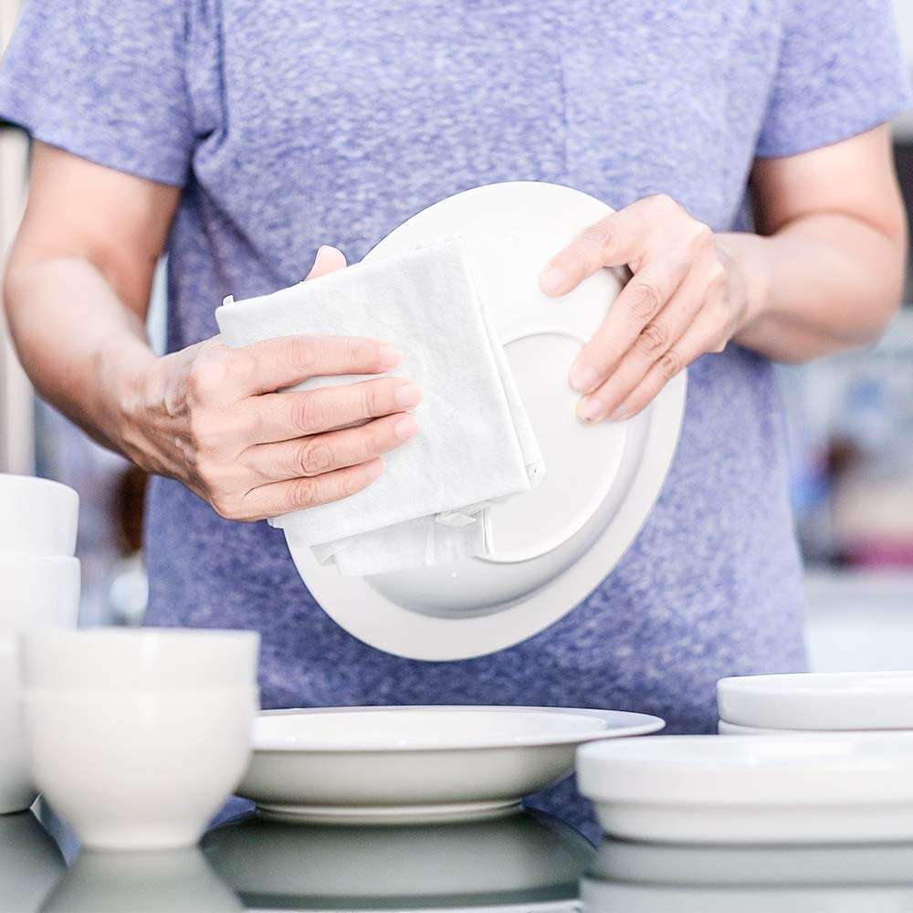 Nabob Wipers New Lint Free Cloth (15 Pack) - 100% Cotton Cleaning Rags Exact Cut - Premium White Rags for Cleaning House - White Rags for Dusting, Staining, Polishing, Painting 18"x18" - Image 2