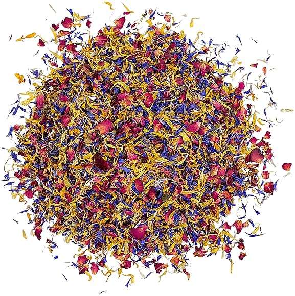 Spring Flower Blend – Edible flowers - Rose, Cornflower and Marigold - All natural, Culinary grade Delights (0.35oz) - Premium Quality - Perfect for Beverages, Cakes - Image 1
