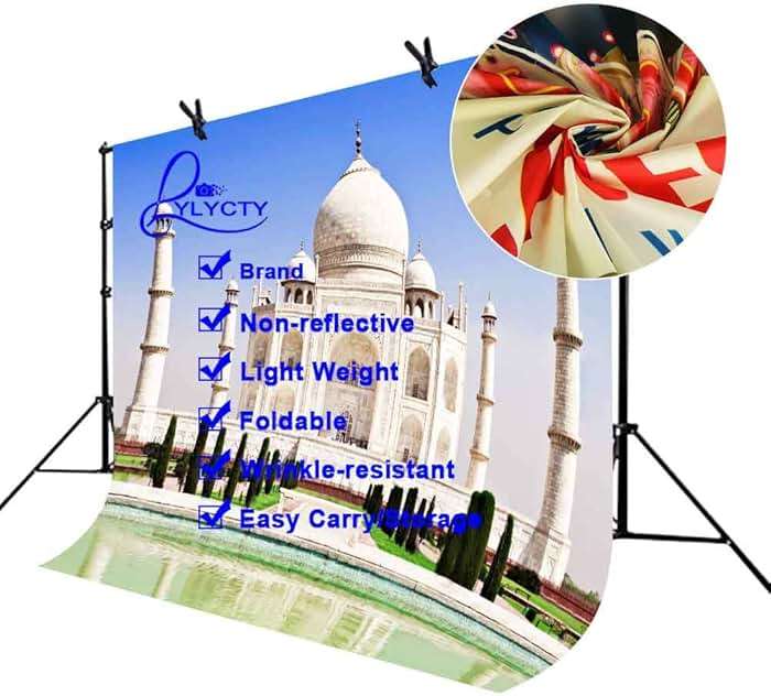 LYLYCTY 7x5ft Taj Mahal Backdrop Indian Famous Architectural Taj Mahal Photography Background and Studio Photography Backdrop Props LYLX207 - Image 4