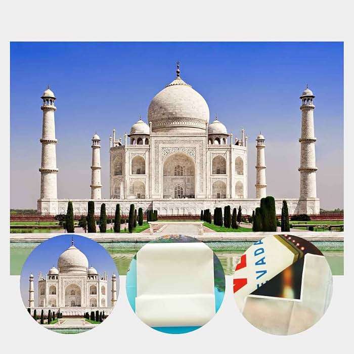 LYLYCTY 7x5ft Taj Mahal Backdrop Indian Famous Architectural Taj Mahal Photography Background and Studio Photography Backdrop Props LYLX207 - Image 5
