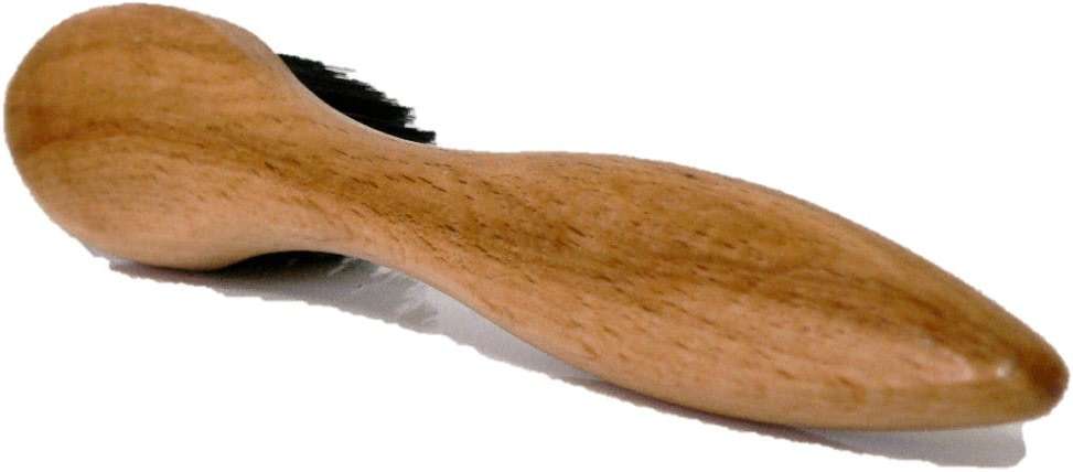 Valentino Garemi Suede & Nubuck Cleaning Brush – Brass + Polymer Bristles for Stain & Spot Removal on Shoes, Boots and Garments – Wooden Handle – Made in Germany - Image 3