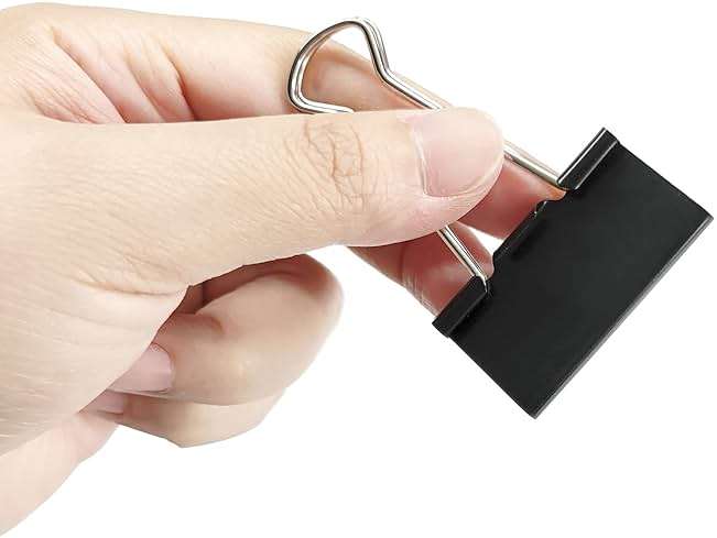 DSTELIN Large Binder Clips 1.6-Inch (24 Pack), Big Paper Clamps Clips for Office Supplies, 1.6-Inch/41mm Width, 0.7-Inch/18mm Capacity, Black - Image 6