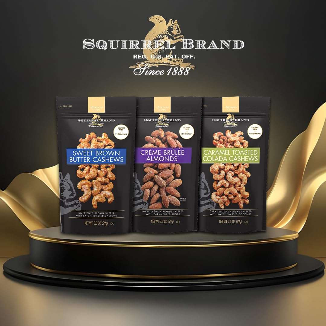 Squirrel Brand Sweet Brown Butter Cashews, 3.5 Ounces Resealable Bag, Gluten Free, Vegetarian - Image 6