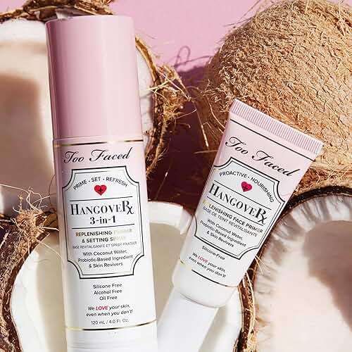 Too Faced Hangover 3-in-1 Primer & Setting Spray | Soothing & Hydrating Setting Spray for Face Makeup | Coconut Water - Image 4