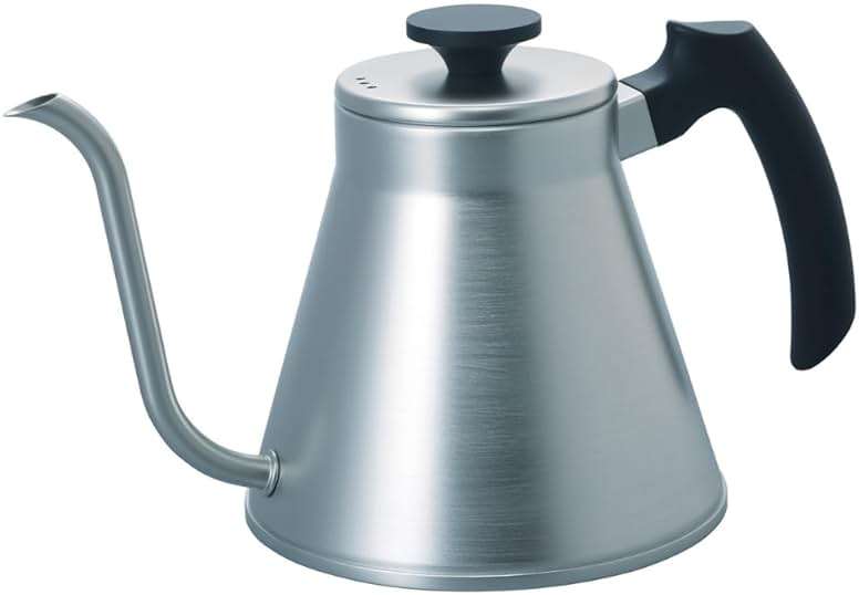 Hario V60 "Fit" Gooseneck Drip Kettle, 1200ml, Silver - Image 1