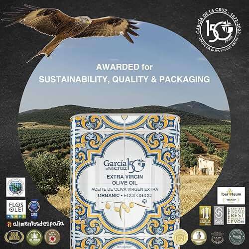 GARCÍA DE LA CRUZ - Organic Extra Virgin Olive Oil, Master Miller Premium Oil, Almond and Tomato Tones, Smooth Body, Sourced in Spain, Montes de Toledo, Bottled in Tins - 3L - Image 6