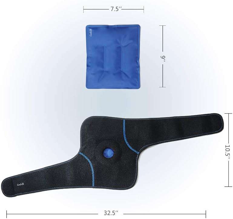 ComfiLife Knee Ice Pack with Wrap Reusable Hot & Cold Therapy Gel Pack Adjustable Compression Support for Injuries, Pain, Surgery, Arthritis, Meniscus and More - Image 5