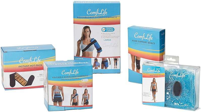ComfiLife Knee Ice Pack with Wrap Reusable Hot & Cold Therapy Gel Pack Adjustable Compression Support for Injuries, Pain, Surgery, Arthritis, Meniscus and More - Image 7