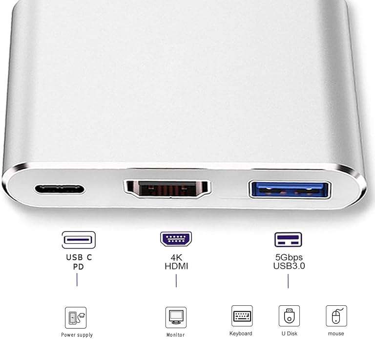 USB-C to HDMI Adapter (Supports 4K / 30Hz) - Type- C 3 in 1 Converter Cable for 2017/2018 MacBook Pro, MacBook, Mac Pro, iMac, Chromebook, & More USB 3.0 Type-C Devices - Image 5