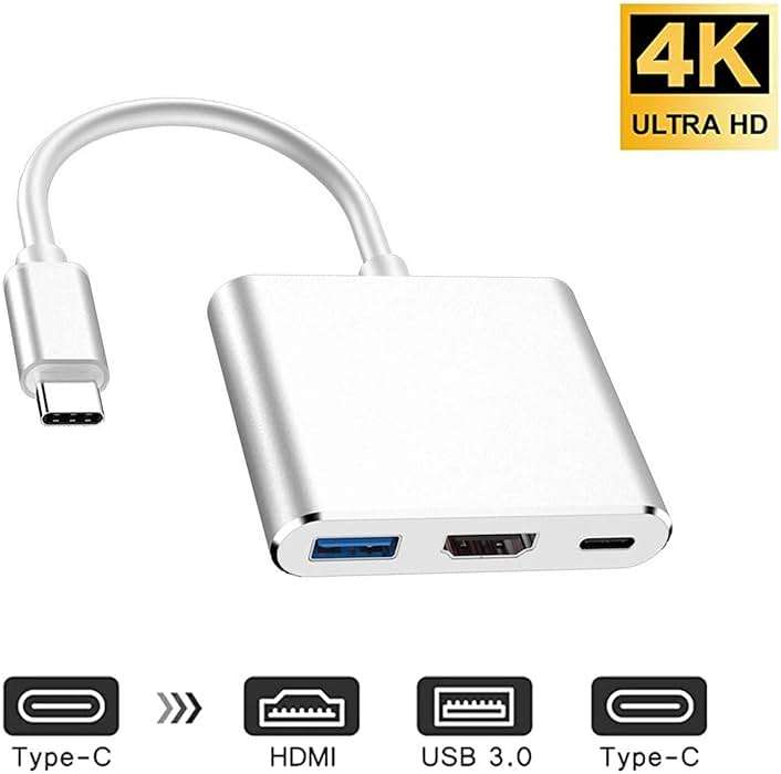 USB-C to HDMI Adapter (Supports 4K / 30Hz) - Type- C 3 in 1 Converter Cable for 2017/2018 MacBook Pro, MacBook, Mac Pro, iMac, Chromebook, & More USB 3.0 Type-C Devices - Image 7