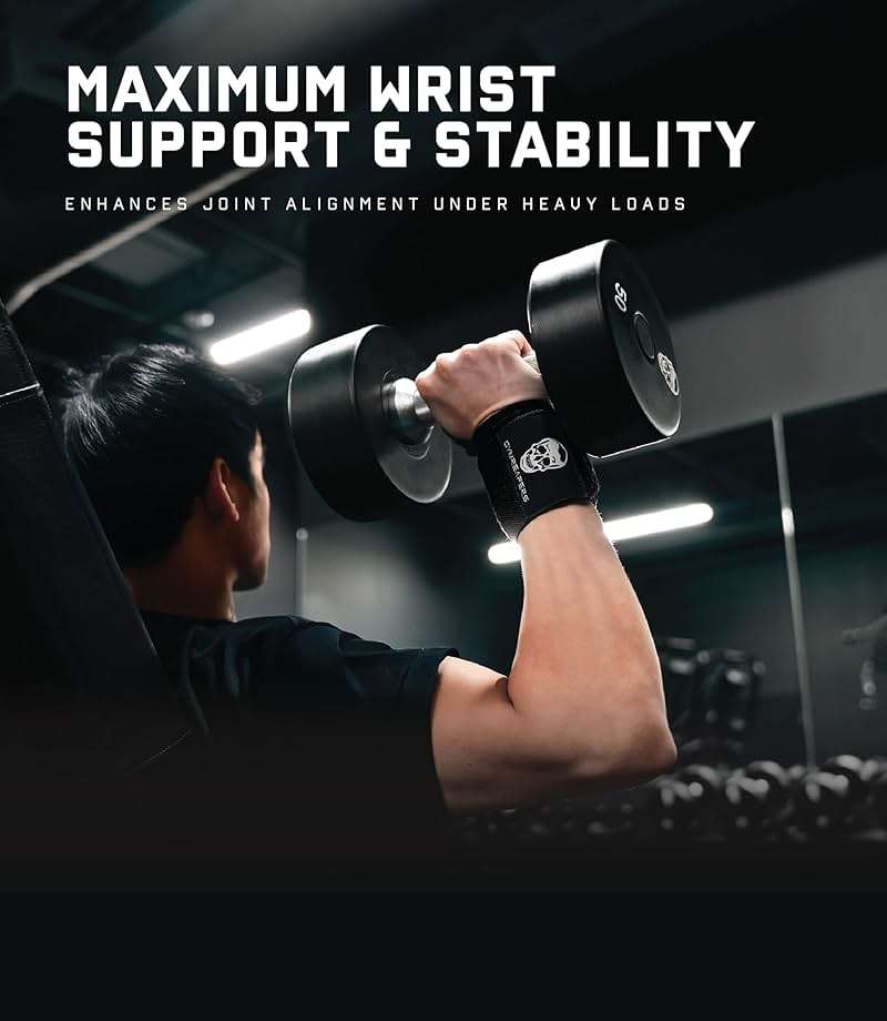 Gymreapers Weightlifting Wrist Wraps (IPF Approved) Professional Quality Wrist Support with Heavy Duty Thumb Loop - Best Wrap for Powerlifting Competition, Strength Training, Bodybuilding - Image 2