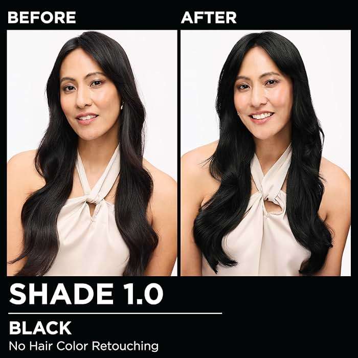Garnier Olia Hair Color, Ammonia-Free Permanent Hair Dye, Oil-Powered Formula for 100% Gray Coverage and 3x Shinier Hair, Vegan & Cruelty Free, 1.0 Black, 2 Count - Image 2