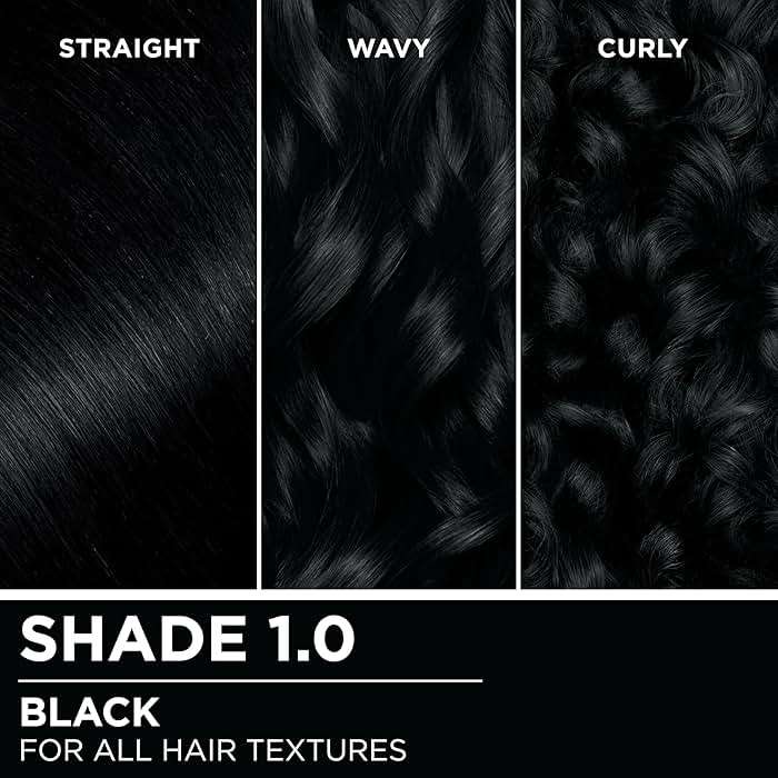 Garnier Olia Hair Color, Ammonia-Free Permanent Hair Dye, Oil-Powered Formula for 100% Gray Coverage and 3x Shinier Hair, Vegan & Cruelty Free, 1.0 Black, 2 Count - Image 7