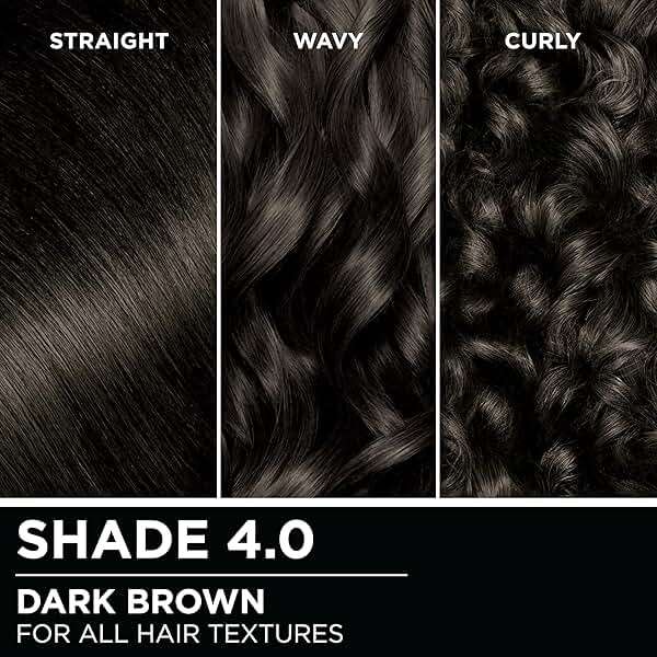Garnier Olia Hair Color, Ammonia-Free Permanent Hair Dye, Oil-Powered Formula for 100% Gray Coverage and 3x Shinier Hair, Vegan & Cruelty Free, 4.0 Dark Brown, 2 Count - Image 7