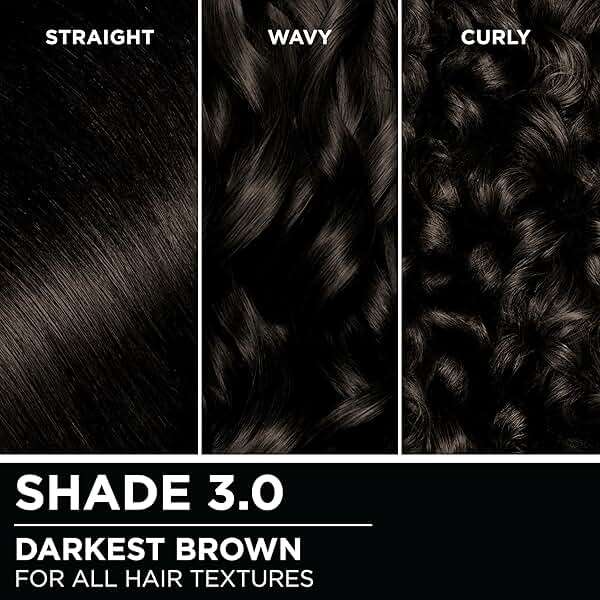 Garnier Olia Hair Color, Ammonia-Free Permanent Hair Dye, Oil-Powered Formula for 100% Gray Coverage and 3x Shinier Hair, Vegan & Cruelty Free, 3.0 Darkest Brown, 2 Count - Image 7