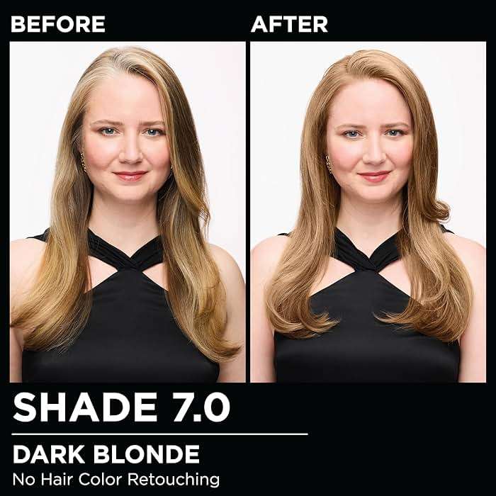 Garnier Olia Hair Color, Ammonia-Free Permanent Hair Dye, Oil-Powered Formula for 100% Gray Coverage and 3x Shinier Hair, Vegan & Cruelty Free, 7.0 Dark Blonde, 2 Count - Image 2